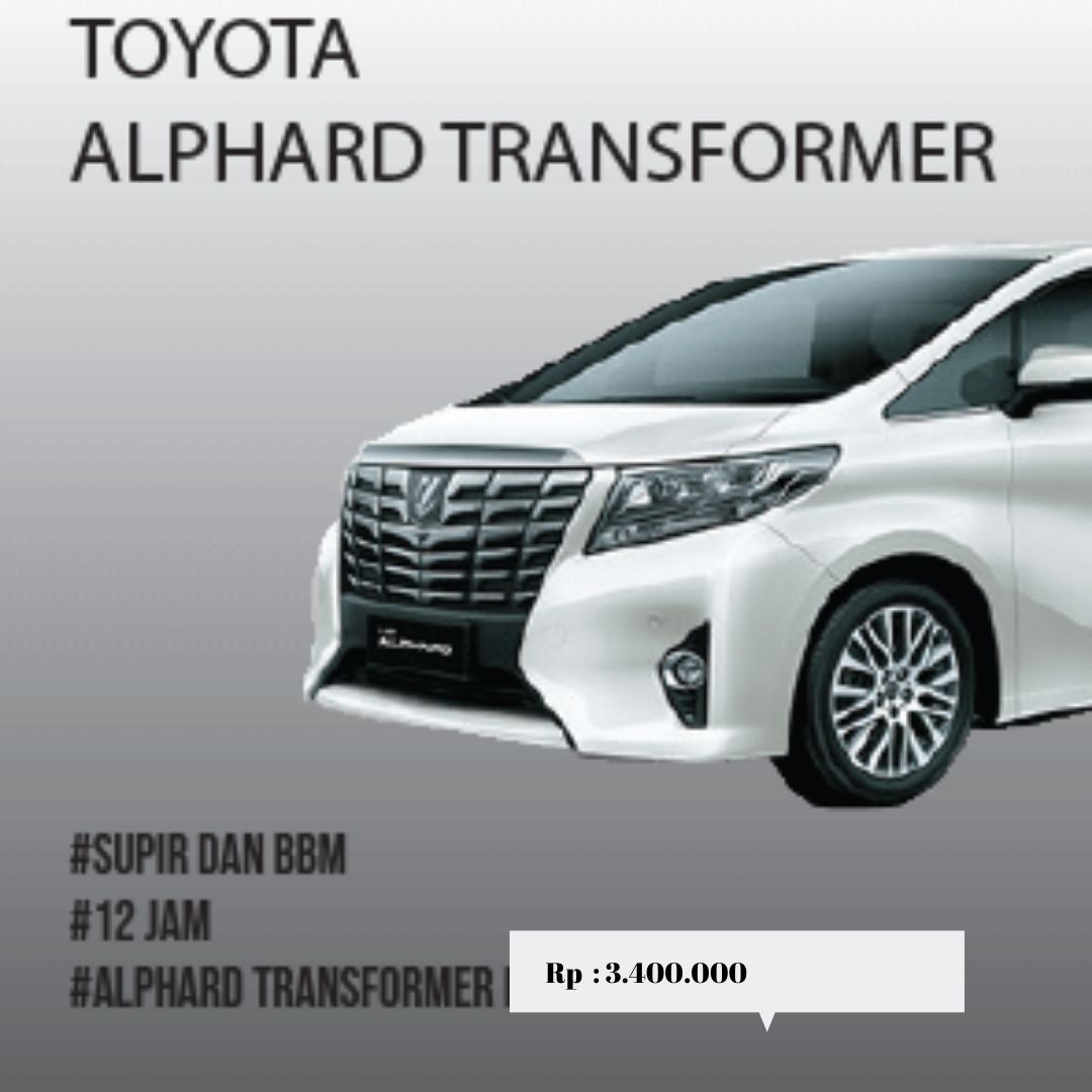 sewa alphard transformers lombok